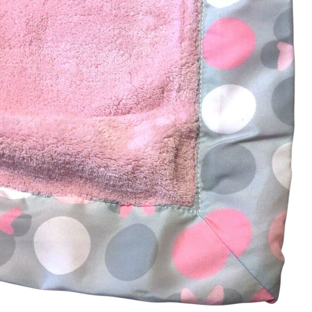 Pink Disney Baby Minnie Mouse Baby Blanket Pink Gray Soft And Cuddly 30”x40” - Picture 5 of 7